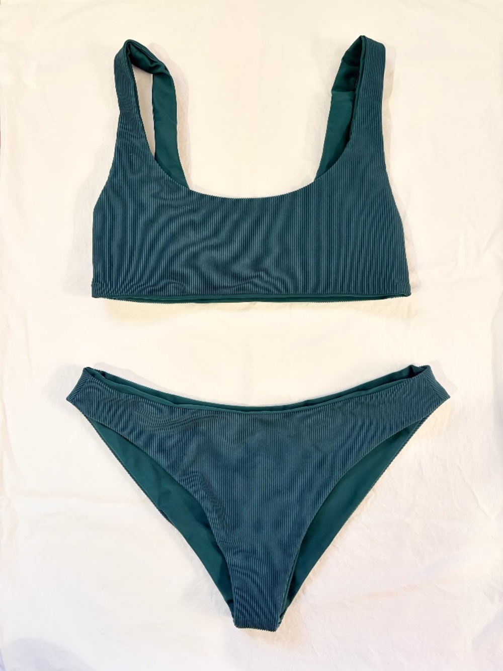 Serei Swim Emerald Ribbed Bikini Set